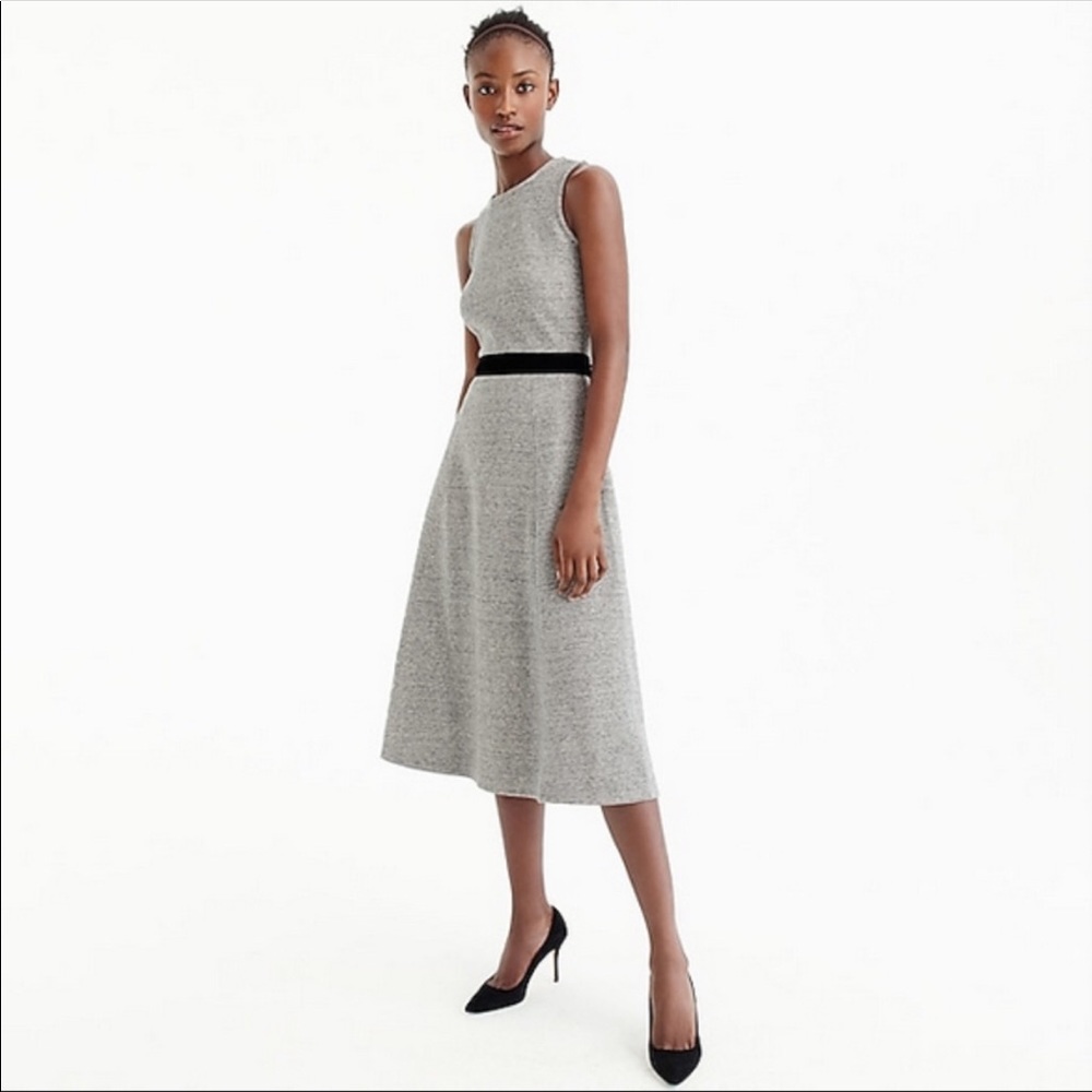 J. Crew A-Line Dress with Velvet Belt, 8